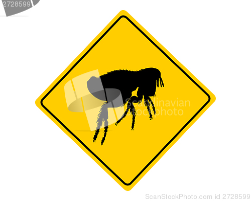 Image of Flea warning sign