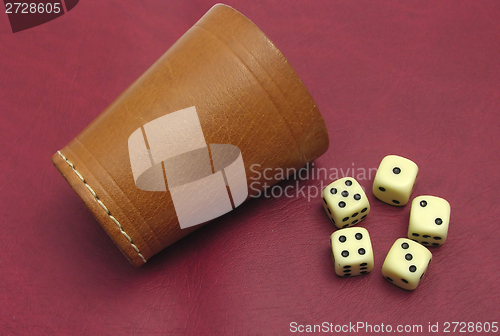 Image of Dice cup and dice