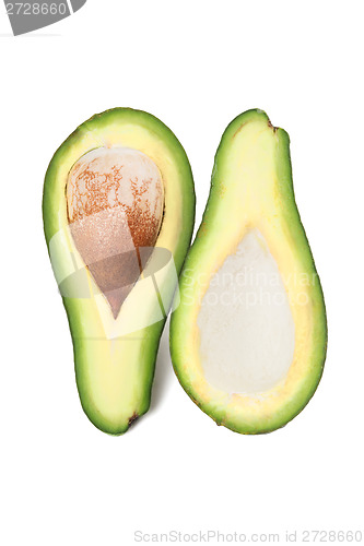 Image of Green avocado with nucleus