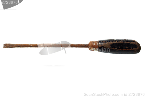 Image of Old rusty screwdriver