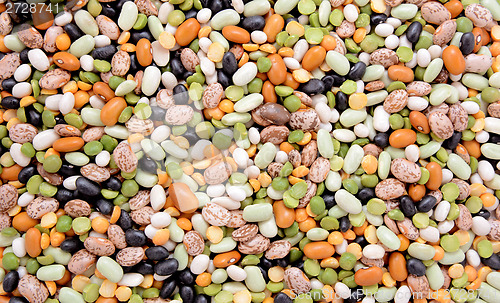 Image of Mixed dried beans abstract background texture