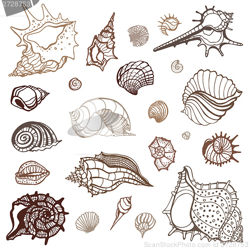 Image of Sea collection. Hand drawn vector illustration