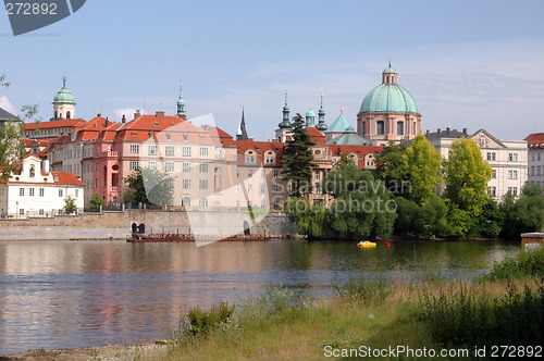 Image of prague castel district by the vlata river