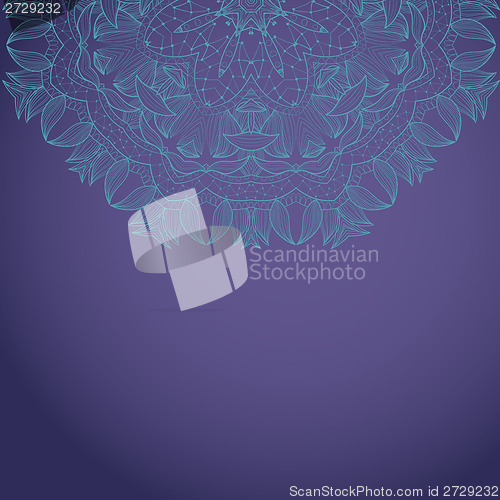 Image of background with lace circle hand drawn ornament