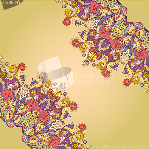 Image of border with abstract hand-drawn pattern