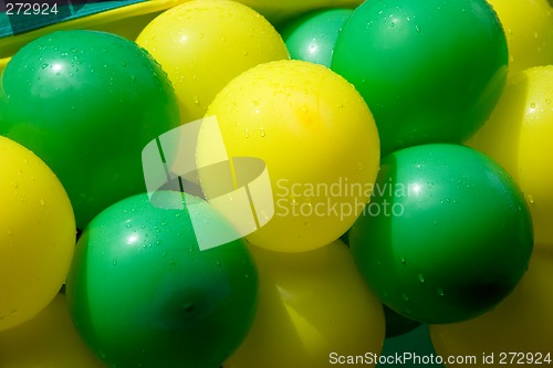 Image of Decorative air ballons with raindrops