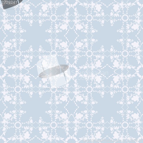 Image of neutral blue floral background. swirl and curve