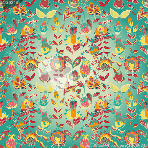 Image of Seamless texture with flowers