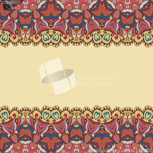 Image of border with abstract hand-drawn pattern