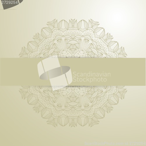 Image of background with lace circle hand drawn ornament