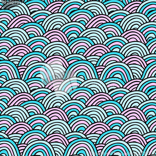 Image of Sea background. Hand drawn vector illustration