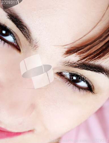 Image of Beautiful young woman face. 