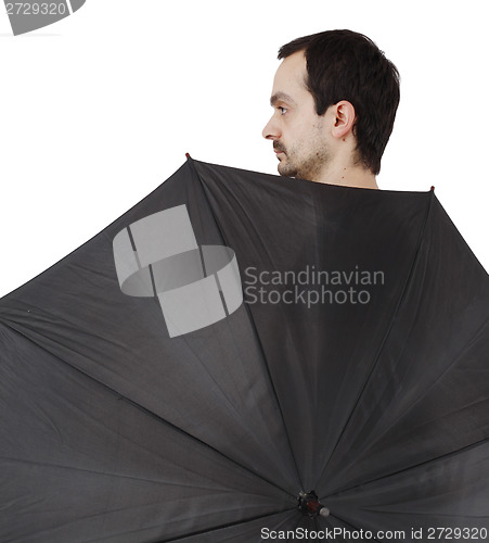 Image of Man with umbrella