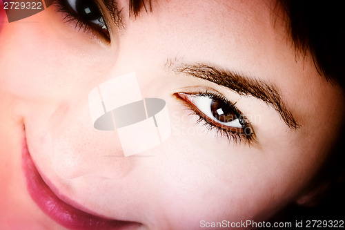 Image of Beautiful young woman face. 