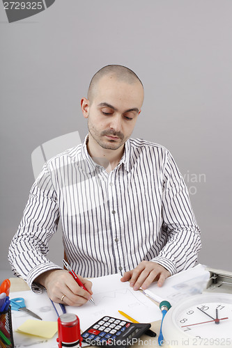 Image of Man at desk