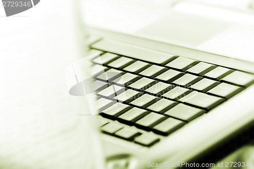 Image of Modern and stylish laptop. 