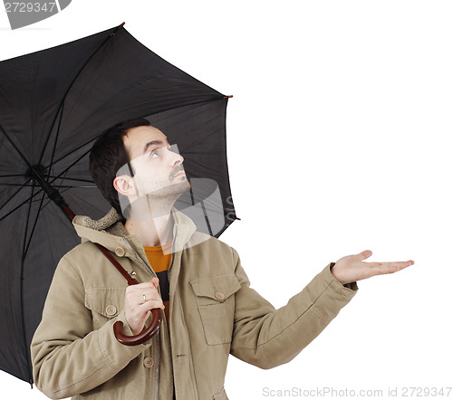 Image of Man with umbrella