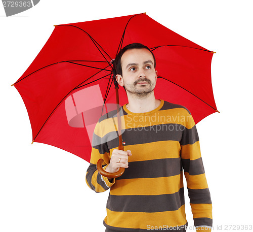 Image of Man with umbrella