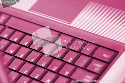 Image of Modern and stylish laptop. 