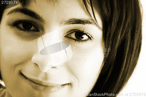 Image of Beautiful young woman face. 