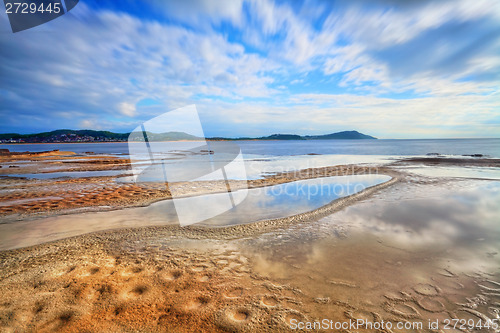 Image of Water reflections at Terrigal Haven, NSW Australia 