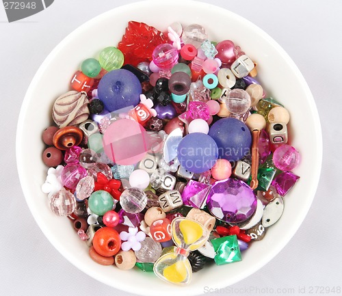 Image of Bowl of beads and buttons