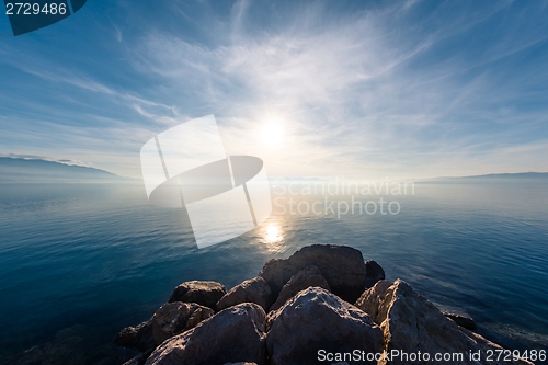 Image of Scenic sunset at the ocean