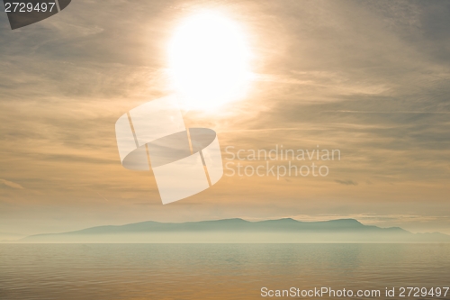 Image of Scenic sunset at the ocean