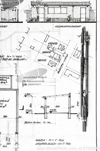 Image of Construction plans with accessories