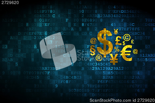 Image of Marketing concept: Finance Symbol on digital background