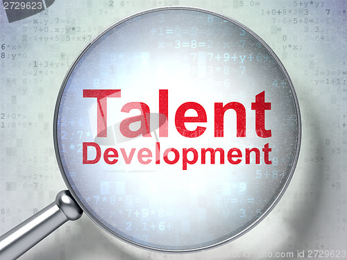 Image of Education concept: Talent Development with optical glass