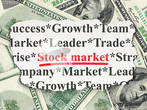 Image of Finance concept: Stock Market on Money background