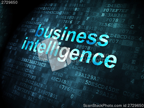 Image of Business concept: Business Intelligence on digital background
