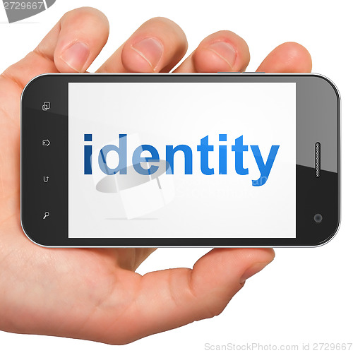 Image of Safety concept: Identity on smartphone