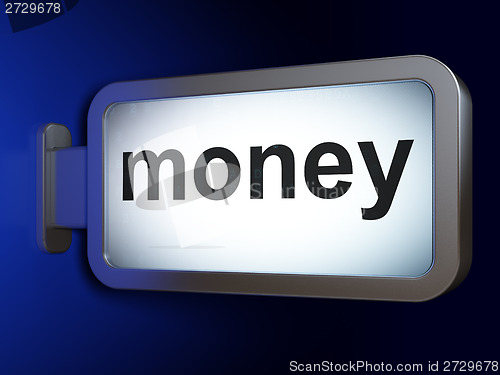 Image of Finance concept: Money on billboard background
