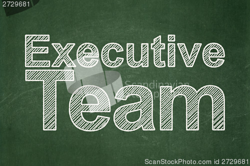 Image of Finance concept: Executive Team on chalkboard background