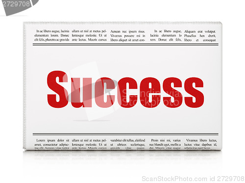 Image of Finance concept: newspaper headline Success