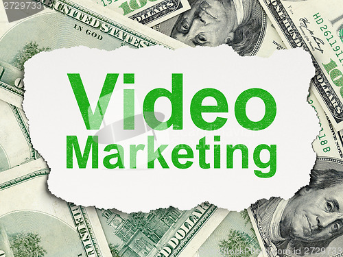 Image of Business concept: Video Marketing on Money background
