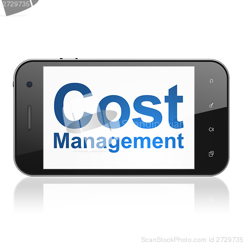 Image of Business concept: Cost Management on smartphone