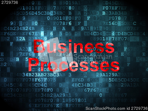 Image of Business concept: Business Processes on digital background