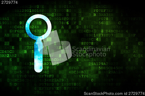 Image of Web development concept: Search on digital background