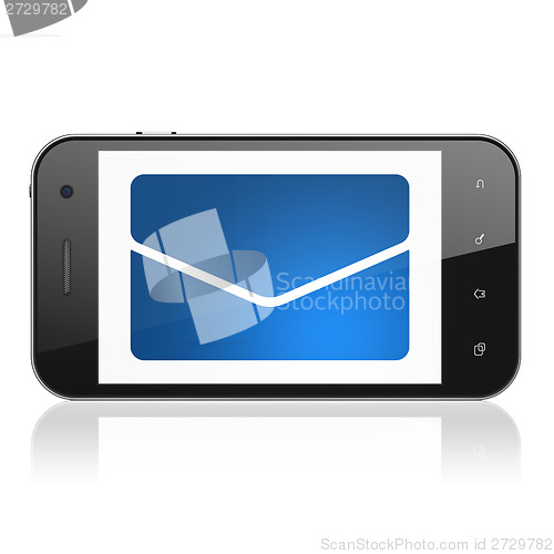 Image of Finance concept: Email on smartphone