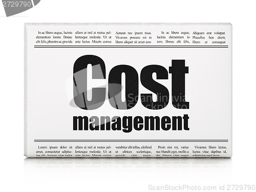 Image of Business concept: newspaper headline Cost Management