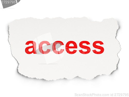 Image of Safety concept: Access on Paper background