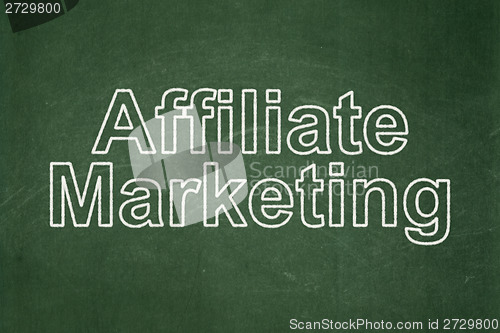 Image of Business concept: Affiliate Marketing on chalkboard background
