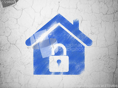 Image of Security concept: Home on wall background