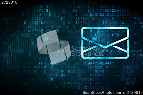 Image of Finance concept: Email on digital background