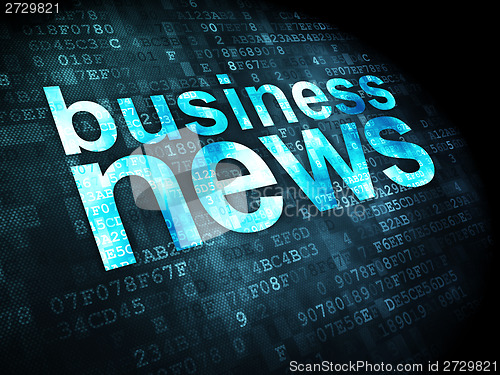 Image of News concept: Business News on digital background