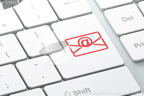 Image of Business concept: Email on computer keyboard background