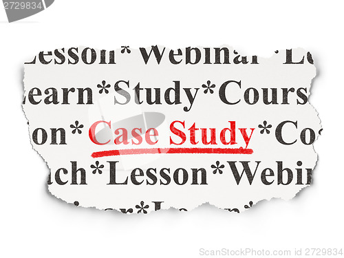 Image of Education concept: Case Study on Paper background
